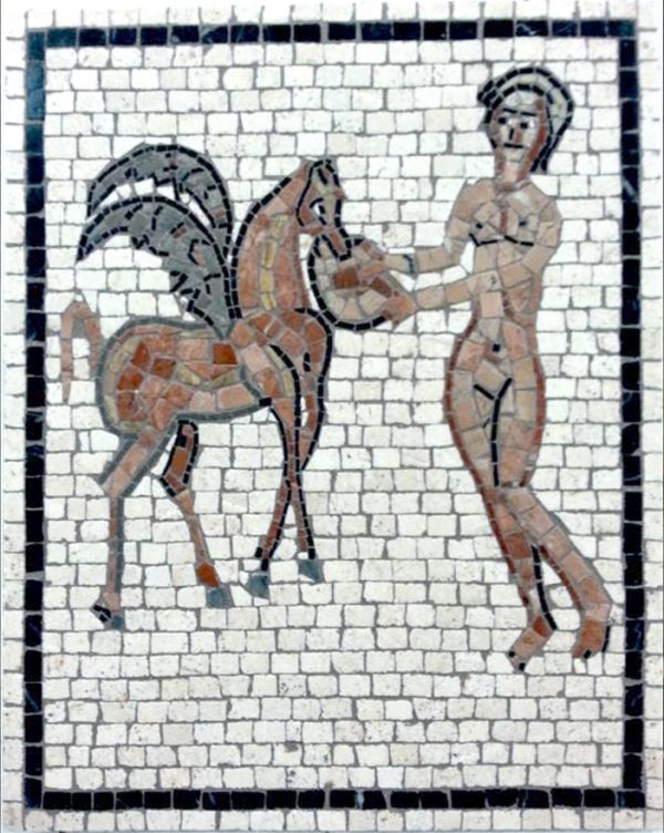 Mosaico Ninfa y Pegaso